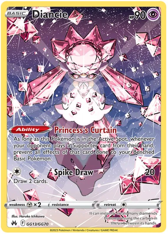 Diancie - GG13/GG70 - Holo Rare - Crown Zenith