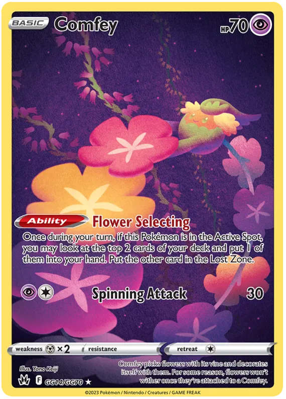 Comfey - GG14/GG70 - Holo Rare - Crown Zenith