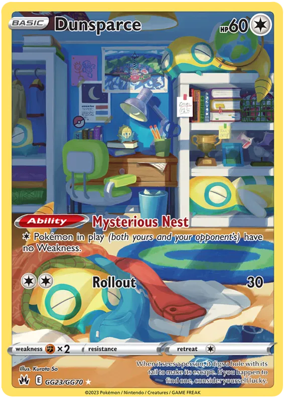 Dunsparce - GG23/GG70 - Holo Rare - Crown Zenith