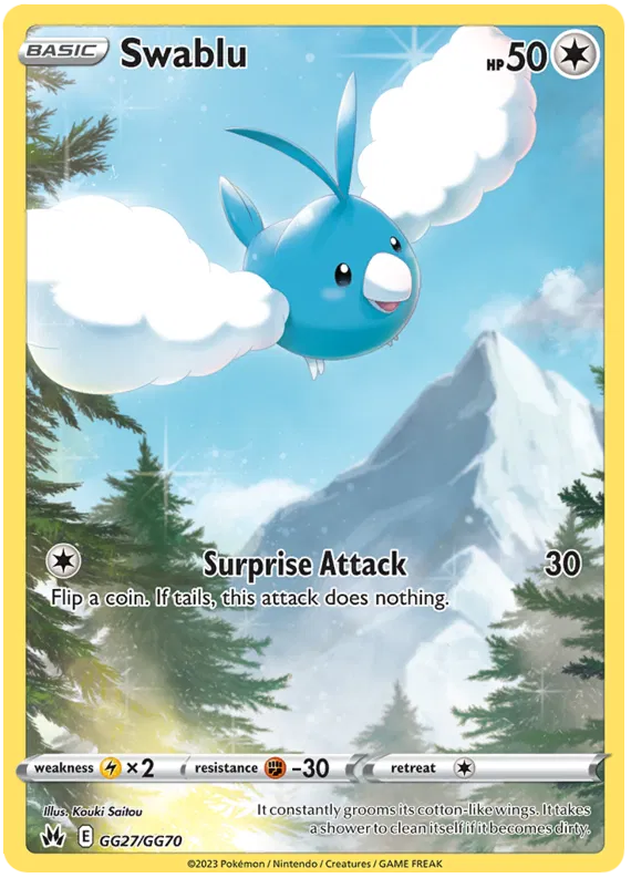 Swablu - GG27/GG70 - Holo Rare - Crown Zenith