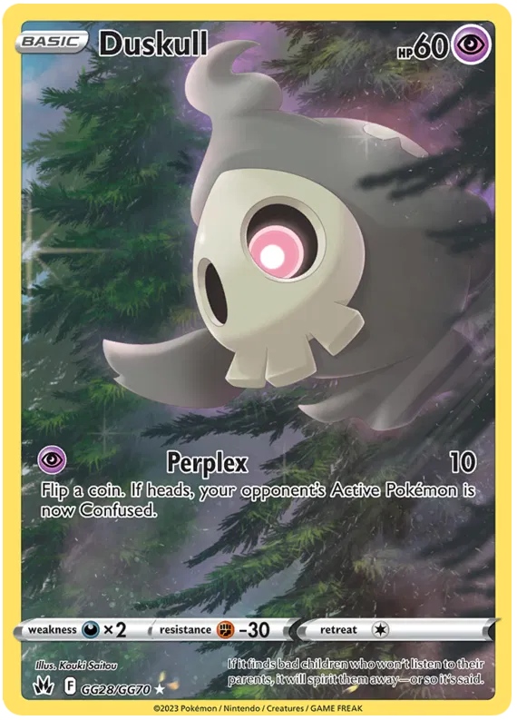 Duskull - GG28/GG70 - Holo Rare - Crown Zenith