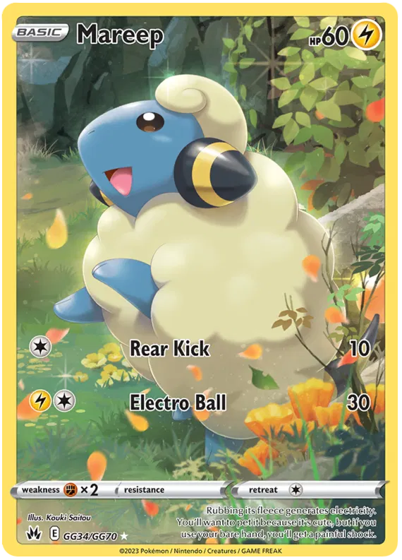 Mareep - GG34/GG70 - Holo Rare - Crown Zenith