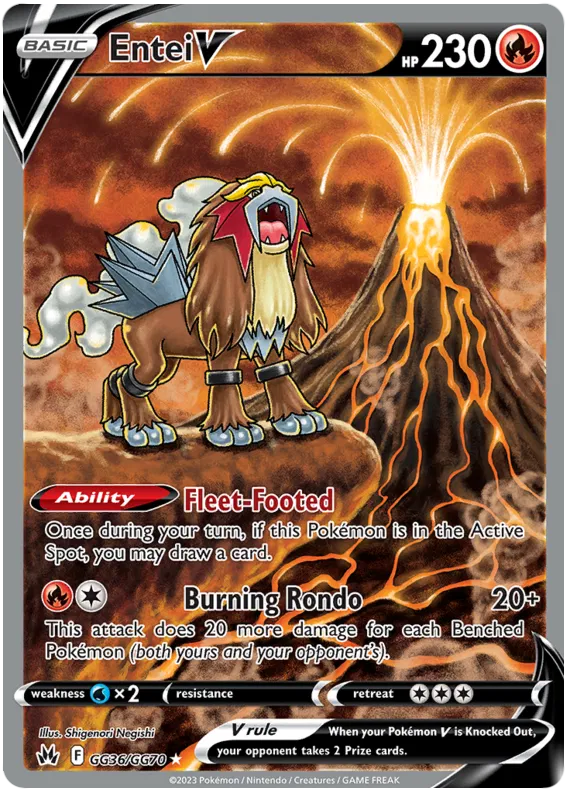 Entei V - GG36/GG70 - Ultra Rare - Crown Zenith