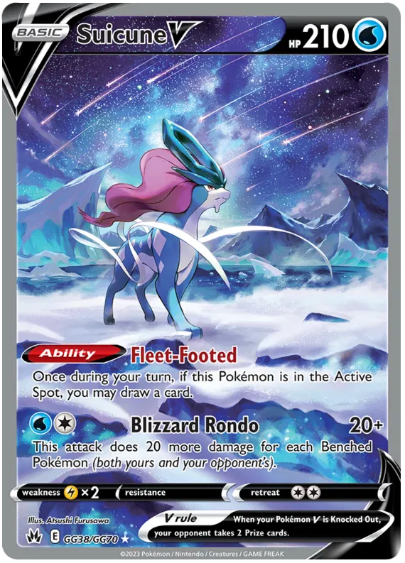 Suicune V - GG38/GG70 - Ultra Rare - Crown Zenith