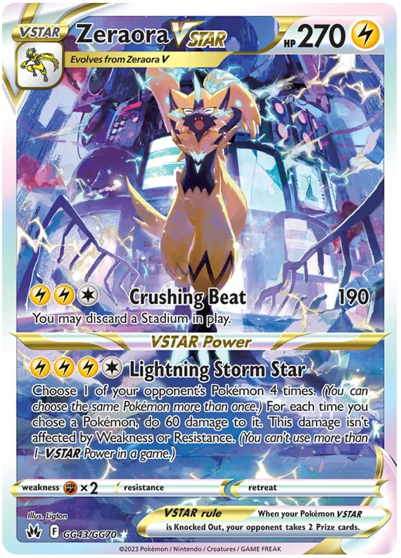 Zeraora VSTAR - GG43/GG70 - Ultra Rare - Crown Zenith