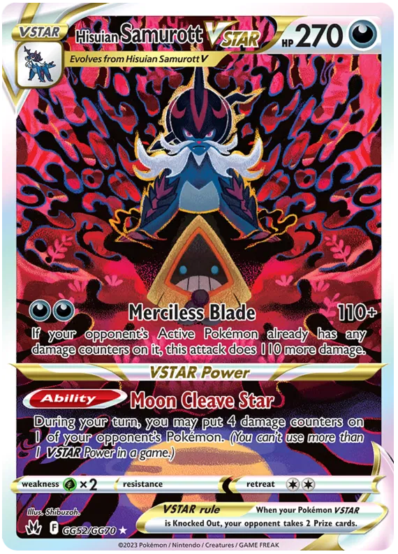 Hisuian Samurott VSTAR - GG52/GG70 - Ultra Rare - Crown Zenith