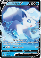 Alolan Vulpix V - 033/195 - Ultra Rare - Silver Tempest