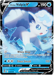 Alolan Vulpix V - 033/195 - Ultra Rare - Silver Tempest