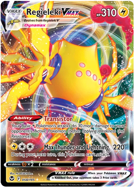 Regieleki VMAX - 058/195 - Ultra Rare - Silver Tempest