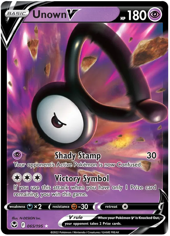Unown V - 065/195 - Ultra Rare - Silver Tempest