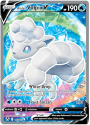 Alolan Vulpix V - 173/195 - Full Art Ultra Rare - Silver Tempest