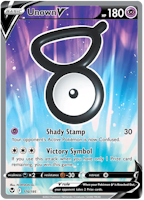 Unown V - 176/195 - Full Art Ultra Rare - Silver Tempest