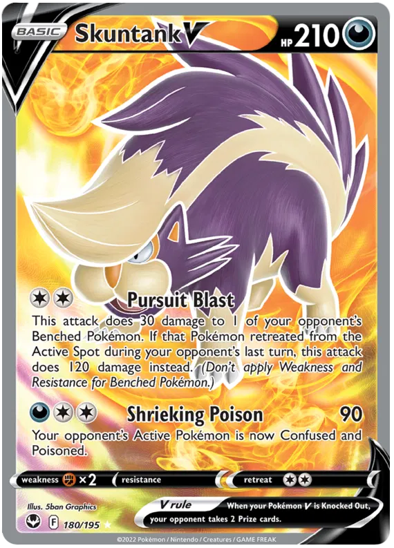 Skuntank V - 180/195 - Full Art Ultra Rare - Silver Tempest