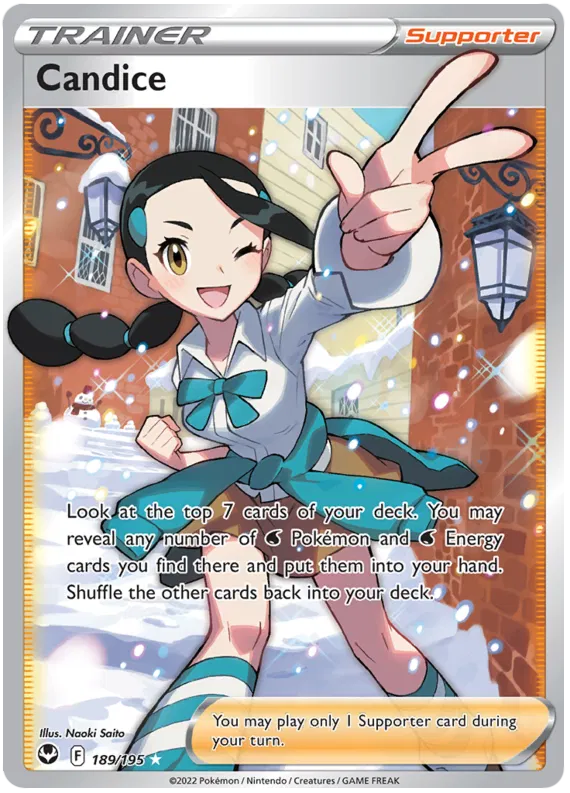Candice - 189/195 - Full Art Ultra Rare - Silver Tempest