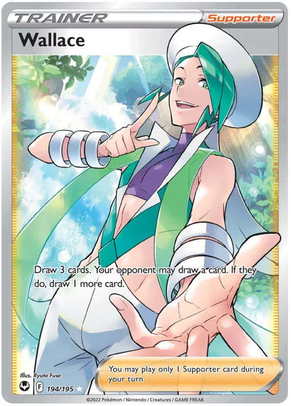 Wallace - 194/195 - Full Art Ultra Rare - Silver Tempest