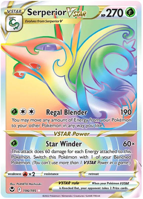 Serperior VSTAR - 196/195 - Hyper Rare - Silver Tempest