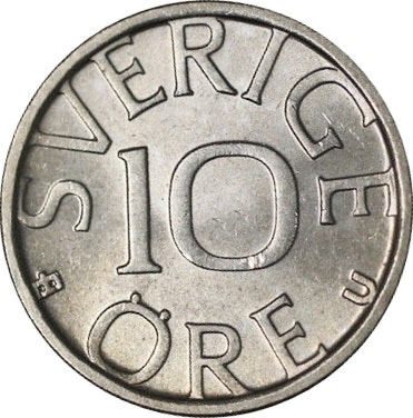 10 öre Carl XVI Gustaf 1976-91