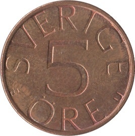 5 öre Carl XVI Gustaf 1981-84