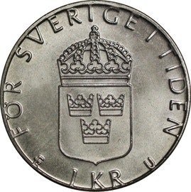 1 kr Carl XVI Gustaf 1976-81