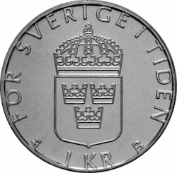 1 kr Carl XVI Gustaf 1982-2000
