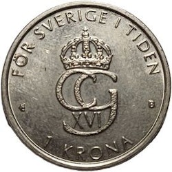 1 kr Carl XVI Gustaf 2000