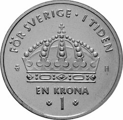 1 kr Carl XVI Gustaf 2001-12