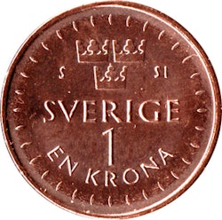 1 kr Carl XVI Gustaf 2015-16