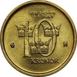10 kr Carl XVI Gustaf 2001-09