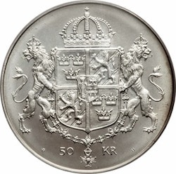 50 Kr Carl XVI Gustaf 1976 - Kungliga Bröllopet