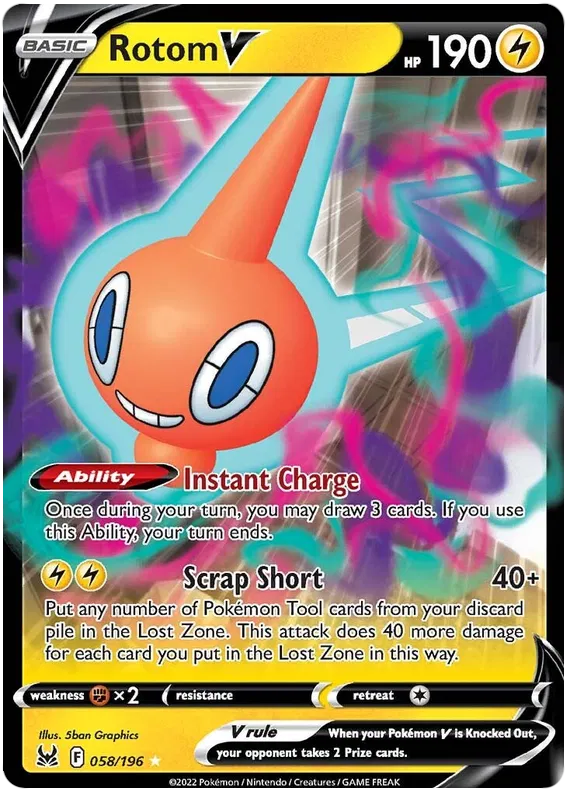 Rotom V - 058/196 - Ultra Rare - Lost Origin
