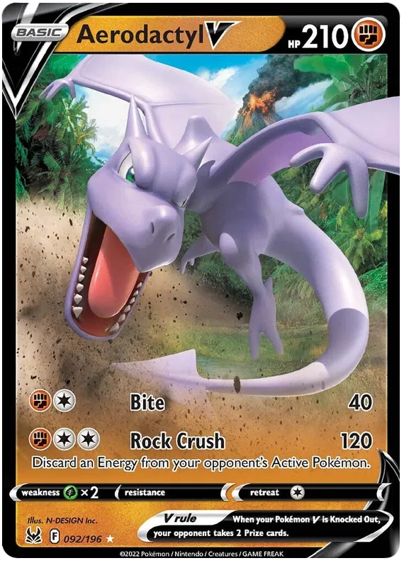 Aerodactyl V - 092/196 - Ultra Rare - Lost Origin