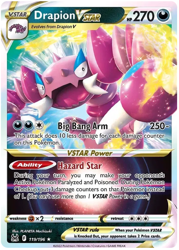 Drapion VSTAR - 119/196 - Ultra Rare - Lost Origin