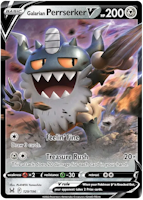 Galarian Perrserker V - 129/196 - Ultra Rare - Lost Origin