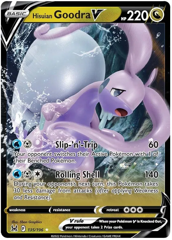 Hisuian Goodra V - 135/196 - Ultra Rare - Lost Origin