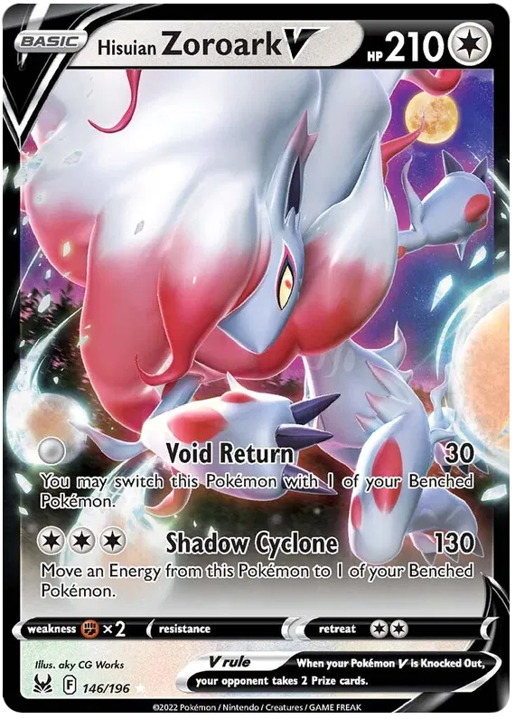 Hisuian Zoroark V - 146/196 - Ultra Rare - Lost Origin