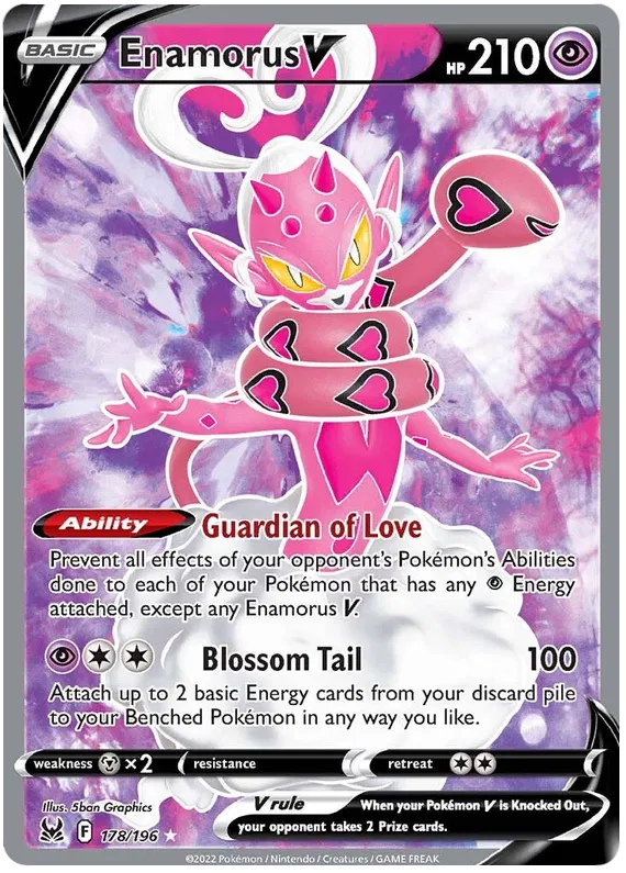 Enamorus V - 178/196 - Full Art Ultra Rare - Lost Origin