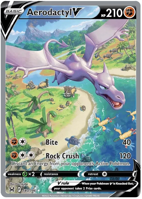 Aerodactyl V - 180/196 - Alternate Art Ultra Rare - Lost Origin