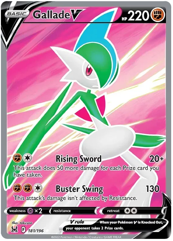 Gallade V - 181/196 - Full Art Ultra Rare - Lost Origin