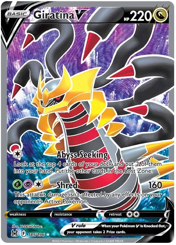 Giratina V - 185/196 - Full Art Ultra Rare - Lost Origin