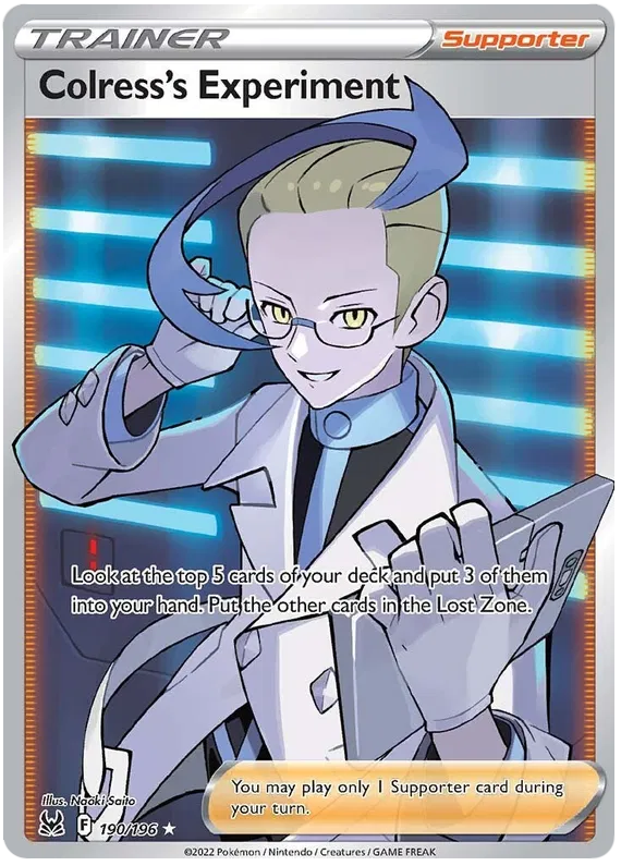 Colress's Experiment - 190/196 - Full Art Ultra Rare - Lost Origin