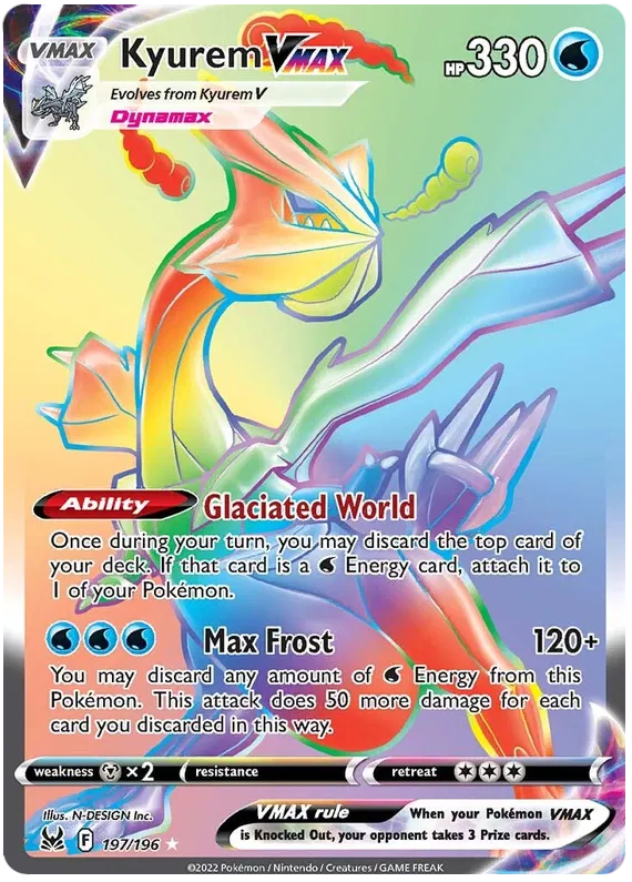 Kyurem VMAX - 197/196 - Hyper Rare - Lost Origin