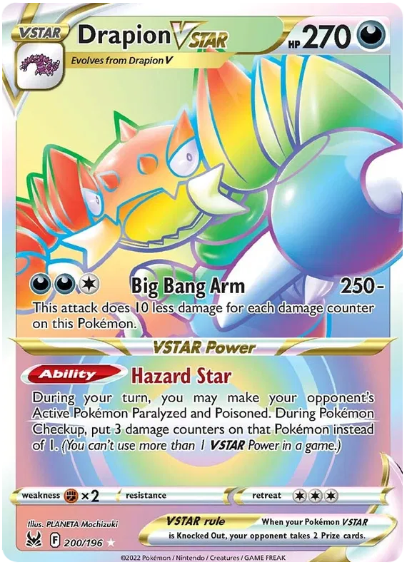 Drapion VSTAR - 200/196 - Hyper Rare - Lost Origin