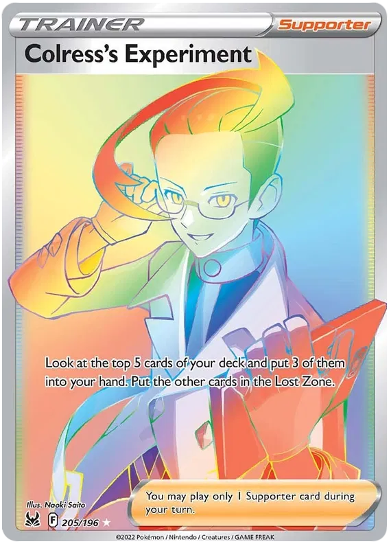 Colress's Experiment - 205/196 - Hyper Rare - Lost Origin