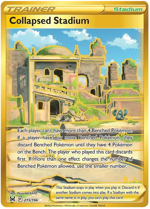 Collapsed Stadium - 215/196 - Secret Rare - Lost Origin