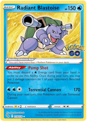 Radiant Blastoise - 018/078 - Radiant Rare - Pokemon Go