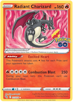Radiant Charizard - 011/078 - Radiant Rare - Pokemon Go