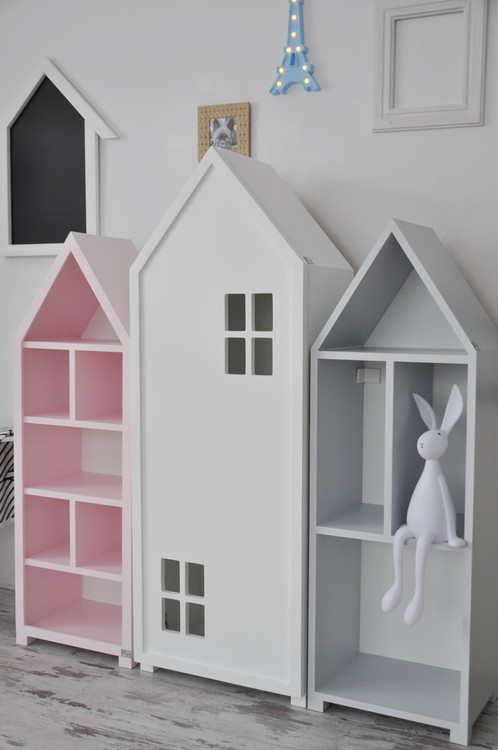 Mini city bokhylla med dörr vit
