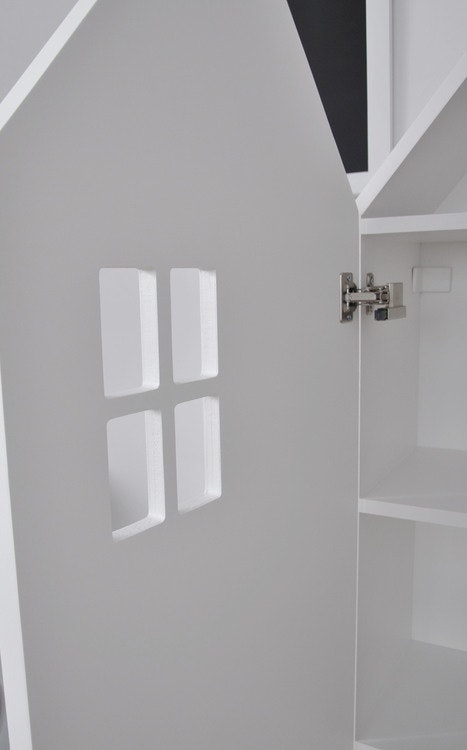 Mini city bokhylla med dörr vit