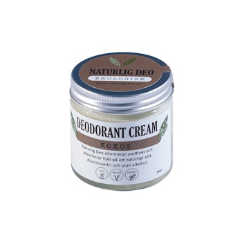 Naturlig Deo- Ekologisk deodorant cream Kokos, 60 ml