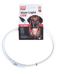 Halsband blink/fast RGB/Vit med USB-kabel